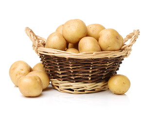potatoes in a basket