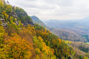 View of Pravcicka brana - the biggest natural gate in Europe