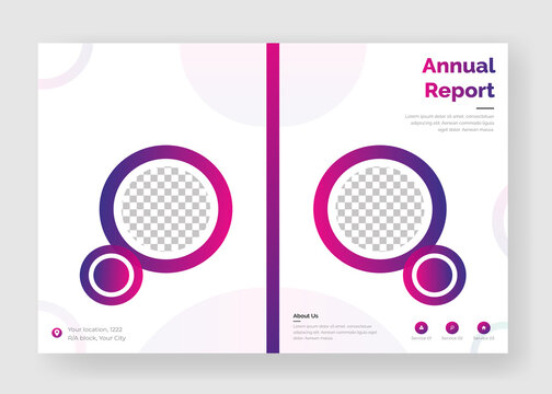 Annual report or book cover design vector templates ready for print