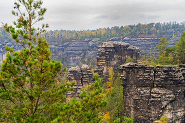 View of Pravcicka brana - the biggest natural gate in Europe