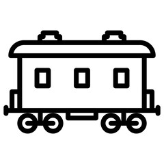 An icon design of cargo train, editable vector