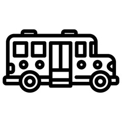 A premium download icon of school bus
