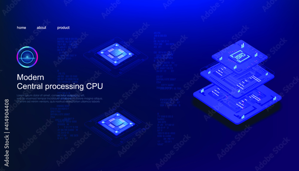 Poster modern electronic microprocessors of new generation. processor for processing large amounts of infor