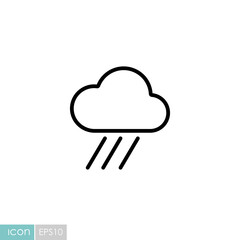 Raincloud vector icon. Weather sign