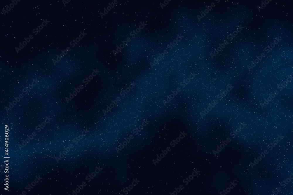 Poster abstract starry night sky with stars and nebula space background 3d rendering