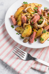 ベーコンとポテトの炒め物