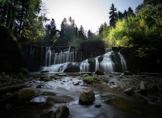 geratser waterfall near rettenberg in bavaria germany