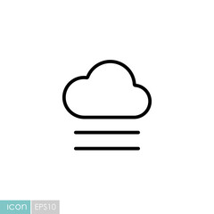 Fog and cloud vector icon. Weather sign