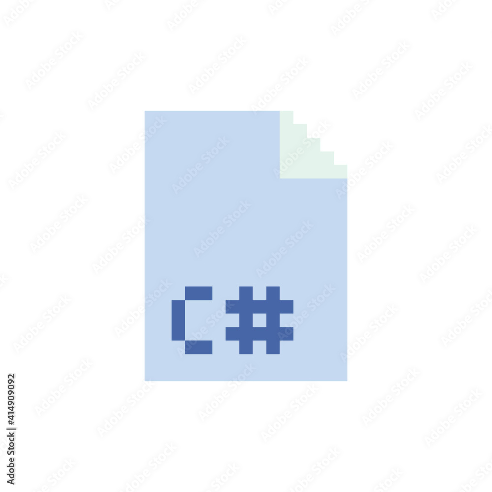Poster paper sheet pixel art web site icon. video game 8-bit sprite. isolated vector illustration. symbol, 