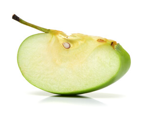 Green apples isolated on white background