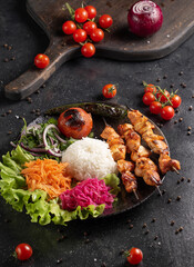 Chicken kebab kabab turkish cuisine