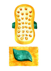 Watercolor spa hygiene set