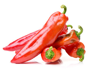 Fresh red pepper on white background
