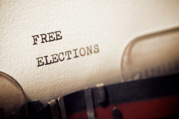 Free elections concept