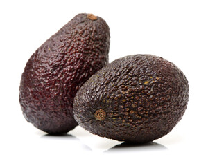 Avocado on white background