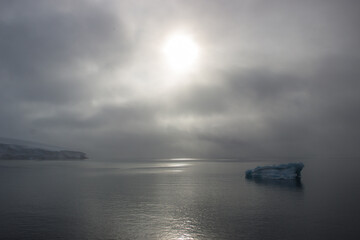 clouds over the sea in arctic