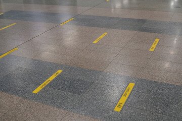 Entrance gate at metro station in covid-19 outbreak.