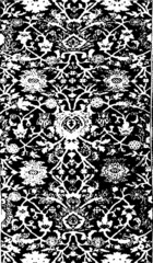 Distressed  carpet design with persian motifs