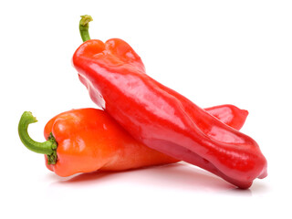 Fresh red pepper on white background