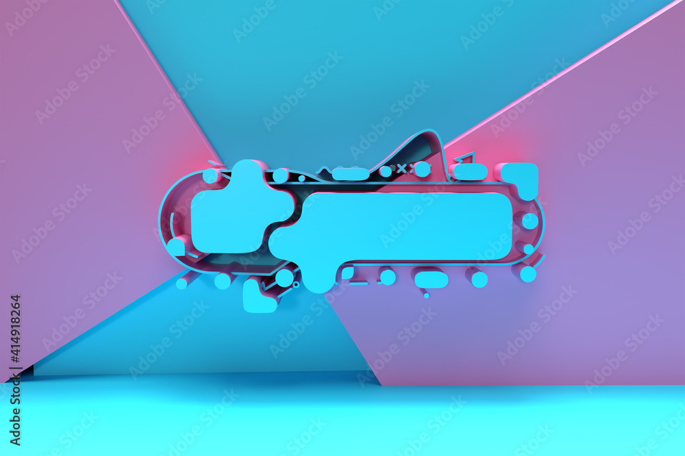Poster 3d render frame surface abstract background. digital 3d illustration design.