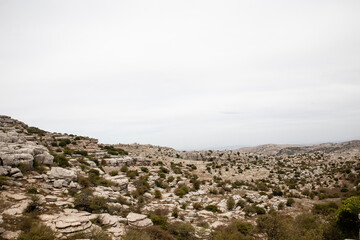 Fototapeta na wymiar Paisaje rocoso del Torcal en Andalucía