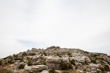 Paisaje rocoso del Torcal en Andalucía