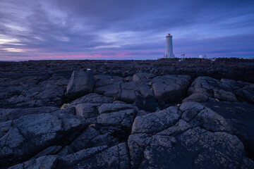 Fototapeta na wymiar Akranes Lighthouse, Iceland, North Atlantic Ocean