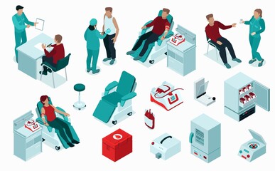 Blood Donor Isometric Set