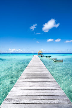 Wooden jetty by the sea