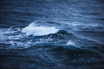 Waves in the ocean, Gatklettur, Iceland, North Atlantic Ocean