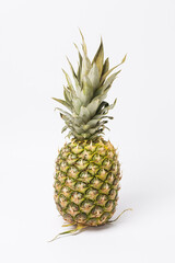 Whole one pineapple in studio