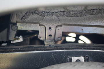 Close up of a pickup truck chassis © hanjosan