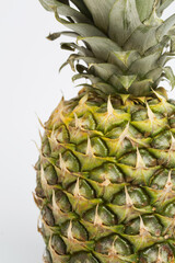 Whole one pineapple in studio