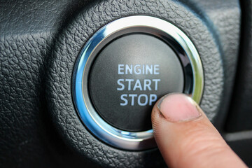 Dirty finger on engine start stop button