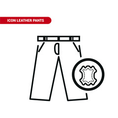 Vector image. Icon of a leather pants.