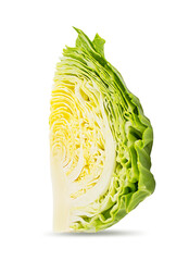 Obraz premium Cabbage isolated on white background with clipping path