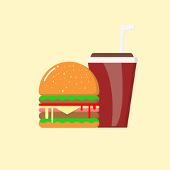 hamburger, Drinking glass, fast food icons