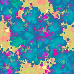Floral endless pattern. Bright blue flowers. For textiles, fabrics, clothing, packaging, paper, decoration.