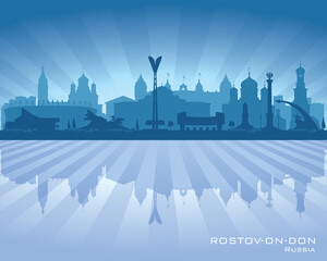 Rostov-on-Don Russia city skyline vector silhouette