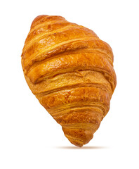 Croissant isolated on white background with clipping path