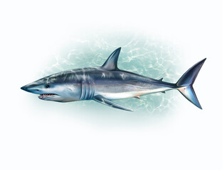 Fototapeta premium The mako (Isurus)