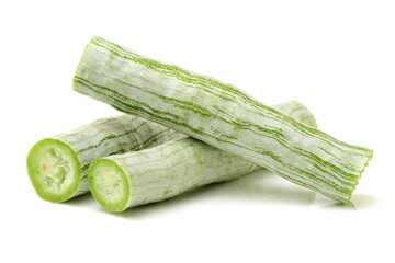 snake gourd on white background