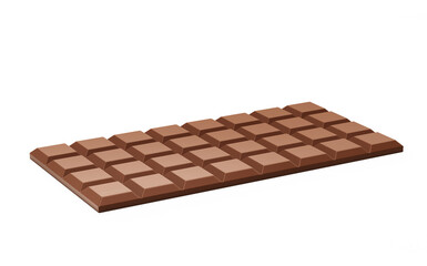 Bar of chocolate on a white background
