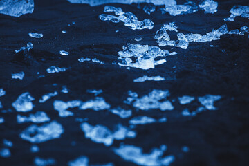 Diamond beach, Iceland, North Atlantic Ocean