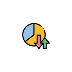 플랫 아이콘 차트