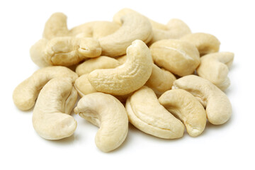 Cashew on white background 