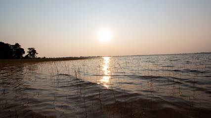 sunset over the sea