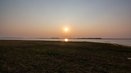 sunset over the sea