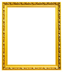 beautiful rectangular frame for a mirror on isolated background