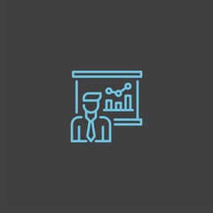 플랫 아이콘 프리젠 테이션